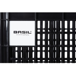 Kosz przedni/tylny na bagażnik BASIL BICYCLE CRATE S, 17.5L, recycled synthetic, black (NEW)