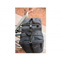 Torba na bagażnik podwójna BLACKBURN CENTRAL SADDLEBAG 39 LITRÓW + pokrowiec przeciwdeszczowy (DWZ)