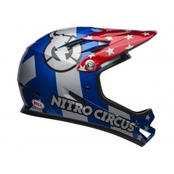 Kask full face BELL SANCTION nitro circus gloss silver blue red roz. XS (48-51 cm) (NEW)
