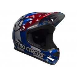 Kask full face BELL SANCTION nitro circus gloss silver blue red roz. L (58-60 cm) (NEW)