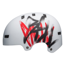 Kask bmx BELL LOCAL matte white scribble roz. L (59–61.5 cm) (WYPRZEDAŻ -50%)