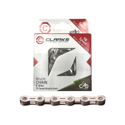 Łańcuch rowerowy e-bike CLARKS C12E, 12-rzędowy Niklowany, 138 ogniw + Spinka, Do rowerów elektrycznych (NEW)