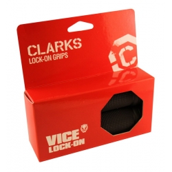 Chwyty kierownicy CLARK'S CLO201B LOCK-ON 130mm czarne, klamry czarne
