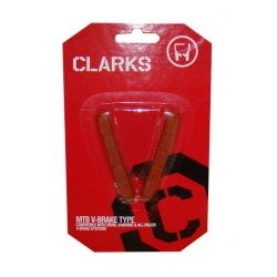 Wkładki hamulcowe CLARK'S CP500 MTB (V-brake, Warunki Mokre) 70mm czerwone
