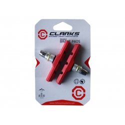 Klocki hamulcowe CLARK'S CP511 MTB (V-brake, Warunki Mokre) 70mm czerwone