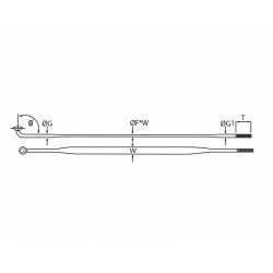 Szprychy CNSPOKE AERO360 2.0-0.8*2.2-2.0 stal nierdzewna 258mm czarne 36szt.