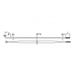 Szprychy CNSPOKE AERO424 2.0-0.9*2.2-2.0 stal nierdzewna 252mm czarne 36szt.