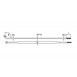 Szprychy CNSPOKE AERO494 2.0-1.2*3.0-2.0 stal nierdzewna 256mm czarne 36szt.