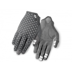 Rękawiczki damskie GIRO LA DND długi palec dark shadow white dots roz. L (obwód dłoni 190-204 mm / dł. dłoni 185-195 mm)