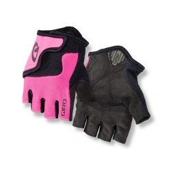 Rękawiczki juniorskie GIRO BRAVO JR krótki palec bright pink roz. XS (obwód dłoni do 142 mm / dł. dłoni do 155 mm) (DWZ)