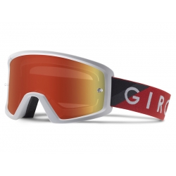 Gogle GIRO BLOK MTB red grey (Szyba kolorowa GREY COBALT 10% S3 + Szyba Przeźroczysta 99% S0) mocowanie pod zrywki (DWZ)