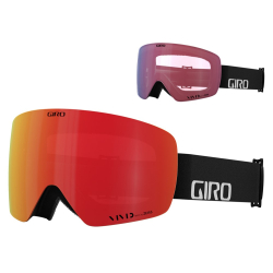 Gogle zimowe GIRO CONTOUR RS BLACK WORDMARK (Szyba lustrzana kolorowa VIVID-Carl Zeiss EMBER 19-42% S2 + Szyba lustrzana