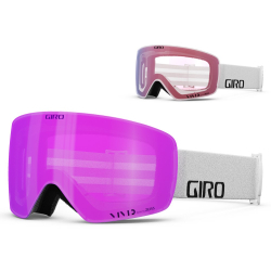 Gogle zimowe GIRO CONTOUR RS WHITE WORDMARK (Szyba lustrzana kolorowa VIVID-Carl Zeiss PINK 00% S2 + Szyba lustrzana kol