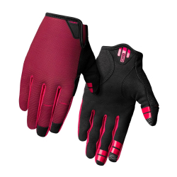 Rękawiczki damskie GIRO LA DND długi palec dark cherry / raspberry roz. M (obwód dłoni 203-229 mm / dł. dłoni 181-188 mm