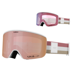 Gogle zimowe GIRO ELLA WHITE LX STRIPE (szyba VIVID ROSE GOLD 19-42% S2 + VIVID INFRARED 62% S1) (NEW 2024/2025)