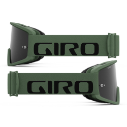 Gogle GIRO TAZZ MTB hedge green (Szyba kolorowa SMOKE S2 + Szyba przeźroczysta 99% S0) mocowanie pod zrywki (NEW)