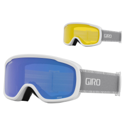 Gogle zimowe GIRO MOXIE WHITE GREY CHUTE (szyba GREY COBALT 8-18% S3 + YELLOW 77% S1) (NEW 2024/2025)