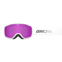 Gogle zimowe GIRO CRUZ WHITE STACKED (Szyba lustrzana kolorowa AMBER PINK 19-42% S2) (NEW 2025/2026)