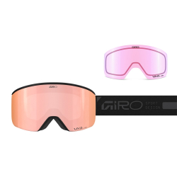 Gogle zimowe damskie GIRO ELLA BLACK RAILS (Szyba lustrzana kolorowa VIVID-Carl Zeiss ROSE GOLD 19-42% S2 + VIVID INFRAR