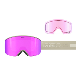 Gogle zimowe damskie GIRO ELLA STONE RAILS (Szyba lustrzana kolorowa VIVID-Carl Zeiss PINK 19-42% S2 + VIVID INFRARED 43