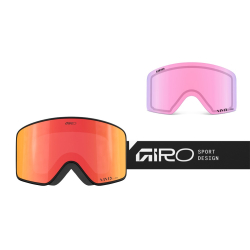 Gogle zimowe GIRO METHOD BLACK STACKED (Szyba lustrzana kolorowa VIVID-Carl Zeiss EMBER 19-42% S2 + Szyba lustrzana kolo