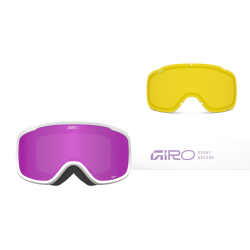 Gogle zimowe damskie GIRO MOXIE MAUVE STACKED (szyba AMBER PINK 19-42% S2 + YELLOW 80-99% S0) (NEW 2025/2026)