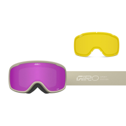 Gogle zimowe damskie GIRO MOXIE STONE STACKED (szyba AMBER PINK 19-42% S2 + YELLOW 80-99% S0) (NEW 2025/2026)