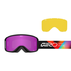 Gogle zimowe GIRO SAGEN BLACK ANGLES (szyba AMBER PINK 19-42% S2 + szyba YELLOW 80-99% S0) (NEW 2025/2026)