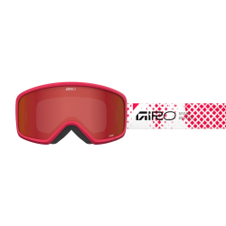 Gogle zimowe juniorskie GIRO STOMP RED FENCE (szyba AMBER SCARLET 19-42% S2) (NEW 2025/2026)