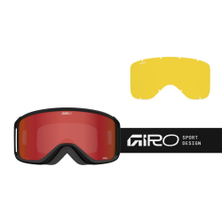 Gogle zimowe GIRO SAGEN BLACK STACKED (szyba AMBER SCARLET 19-42% S2 + szyba YELLOW 80-99% S0) (NEW 2025/2026)
