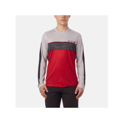 Koszulka męska GIRO ROUST JERSEY LS długi rękaw dark red 6 string roz. M (DWZ)