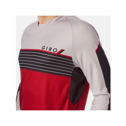 Koszulka męska GIRO ROUST JERSEY LS długi rękaw dark red 6 string roz. M (DWZ)