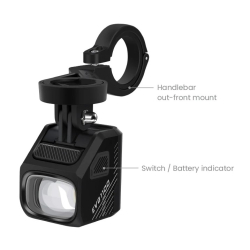 Lampka przednia MAGICSHINE EVO 1100 BLACK, 1100 lumenów, Czarna,  Zestaw Lampka + Uchwyt + Pilot (NEW 2025)