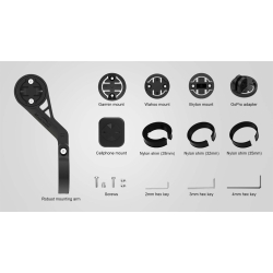 Uchwyt lampki przedniej MAGICSHINE MJ-6538 przeznaczenie linia EVO, plastikowy, zestaw adapterów (NEW)