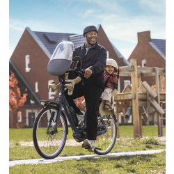 Fotelik dziecięcy QIBBEL AIR SEATPOST denim blue, mocowanie na rurze podsiodłowej + moduł mocujący, udźwig 22kg (NEW 2026)