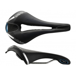 Siodło SELLE ITALIA MAX FLITE E-BIKE GEL SUPERFLOW L (id match - L3) TI 316 Tube 7, fibra-tek - Mokka, 320g czarno-niebi