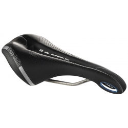 Siodło SELLE ITALIA MAX FLITE E-BIKE GEL SUPERFLOW L (id match - L3) TI 316 Tube 7, fibra-tek - Mokka, 320g czarno-niebieski (DWZ)