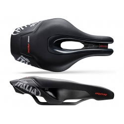 Siodło SELLE ITALIA IRON EVO KIT CARBONIO SUPERFLOW SD miękkie (id match - universal) ti 316 tube 7, fibra-tek, czarne (