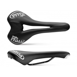 Siodło SELLE ITALIA TURBOMATIC GEL FLOW L (id match - L2) manganese tube 7, skóra, 310g czarne (DWZ)