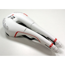 Siodło SELLE ITALIA NOVUS SUPERFLOW ENDURANCE MANGANESE  (id match - S3) manganese tube 7, białe, testowe zestaw SIT-000