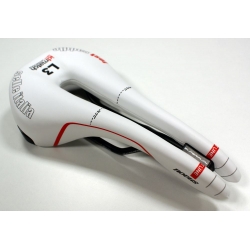 Siodło SELLE ITALIA NOVUS SUPERFLOW ENDURANCE MANGANESE  (id match - L3) manganese tube 7, białe, testowe zestaw SIT-000