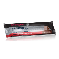 Baton proteinowy SPONSER PROTEIN 50 czekolada (pudełko 25szt x 50g) (NEW 2025)