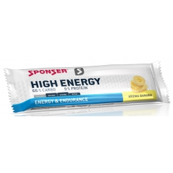 Baton energetyczny SPONSER HIGH ENERGY BAR bananowy (pudełko 30szt x 45g) (NEW)