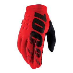 Rękawiczki 100% BRISKER Glove red roz. L (długość dłoni 193-200 mm)