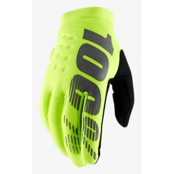 Rękawiczki 100% BRISKER Youth Glove fluo yellow roz. L (długość dłoni 159-171 mm) (NEW)