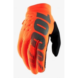 Rękawiczki 100% BRISKER Youth Glove fluo orange black roz. L (długość dłoni 159-171 mm) (NEW)