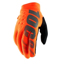 Rękawiczki 100% BRISKER Glove fluo orange black roz. XL (długość dłoni 200-209 mm) (NEW)