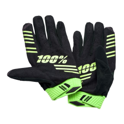 Rękawiczki 100% R-CORE Gloves Black Lime - S (długość dłoni 181-187 mm) (NEW 2022)