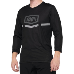 Koszulka męska 100% AIRMATIC 3/4 Sleeve Black roz. M