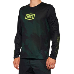 Koszulka męska 100% AIRMATIC LE Long Sleeve Black Camo roz. M